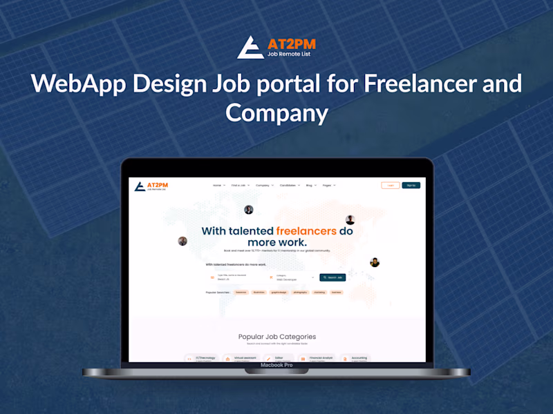 Cover image for WebApp Design Job portal for Freelancer and Company 