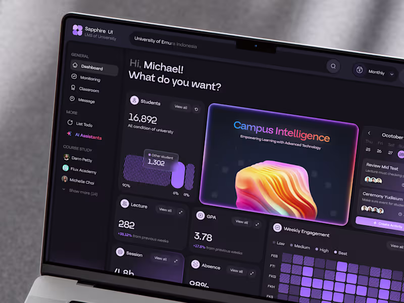 Cover image for Sapphire - Dashboard Learning Management System