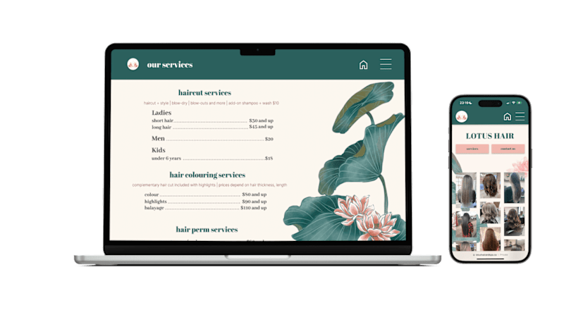 Cover image for Redesigning the website for Lotus Hair 