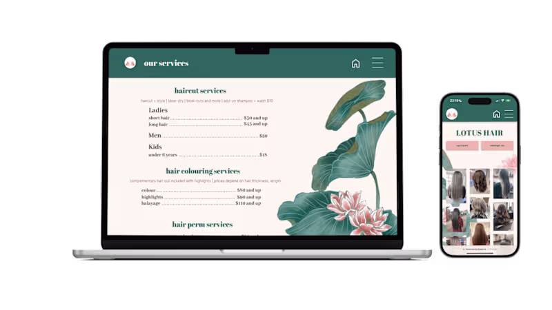 Cover image for Redesigning the website for Lotus Hair 