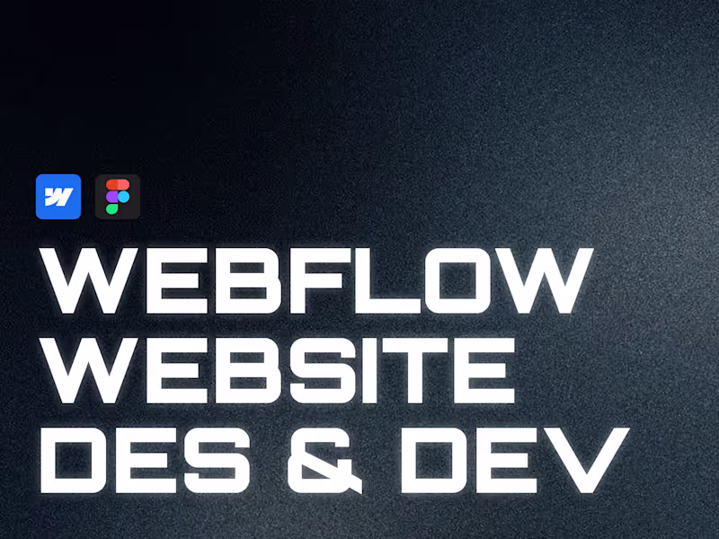 Cover image for Webflow Website Design & Development