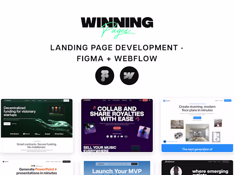 Cover image for Landing Page Design + Development - Webflow