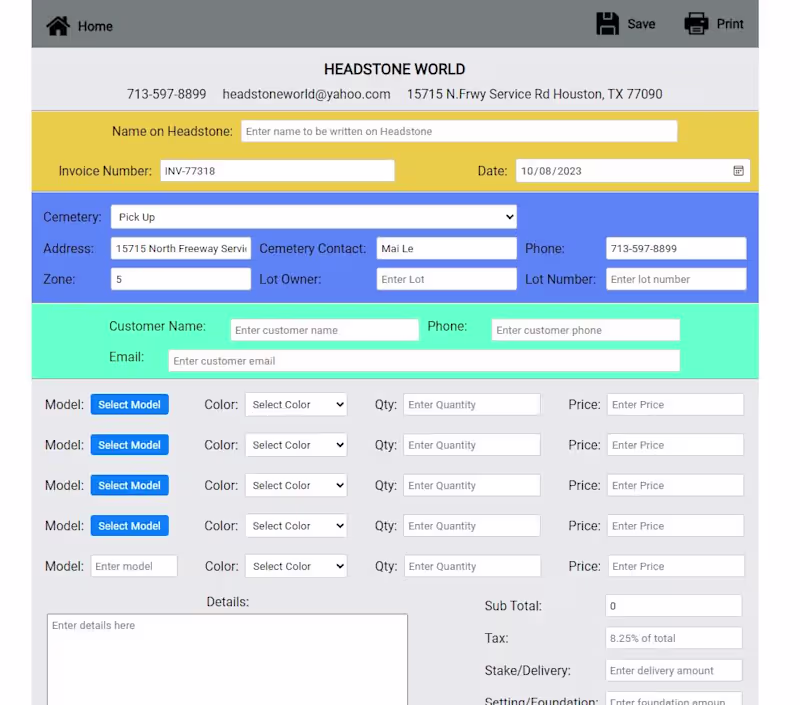 Cover image for Invoice/WorkOrder Management App