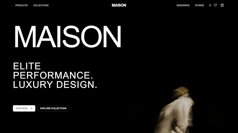 Cover image for Maison | A website including Ecommerce for A sports brand 