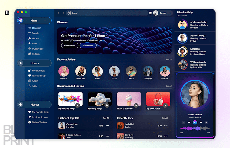 Cover image for BluePrint Music – A Next-Gen Streaming Experience