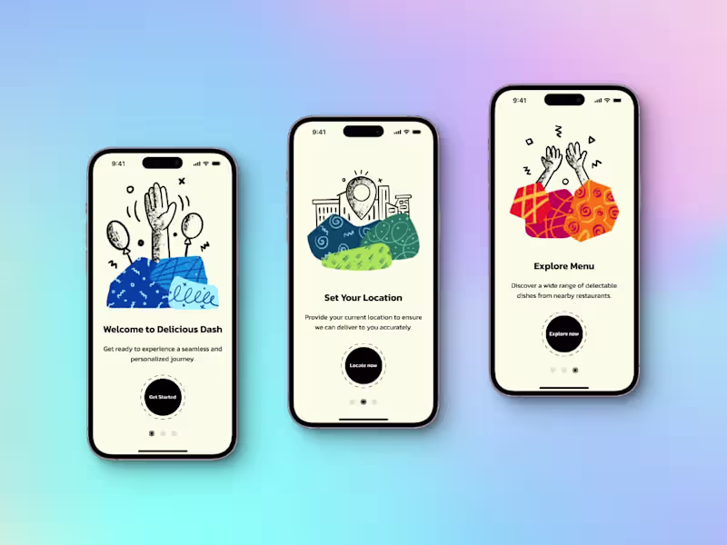 Cover image for Delicious Dash : Food Delivery Application Onboarding Process