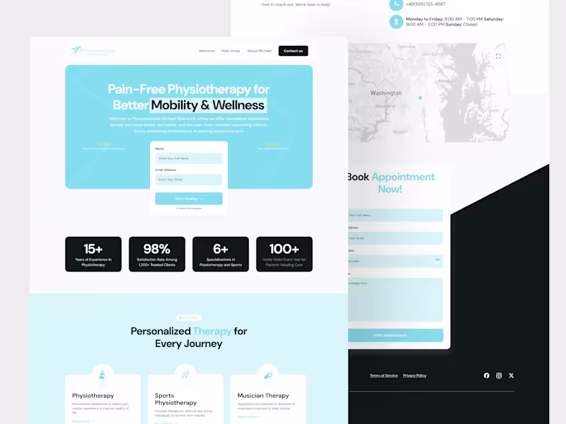Cover image for Web UI/UX Design for (sports) physiotherapy practice