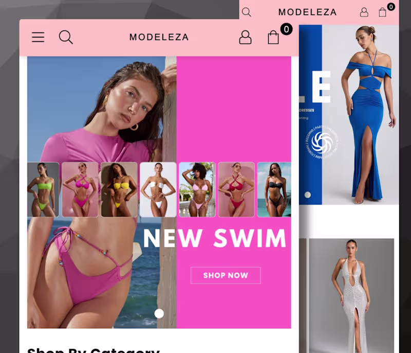 Cover image for Modeleza Online Fashion Store Design and Development