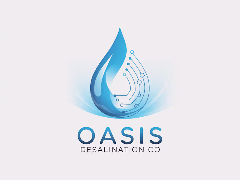 Cover image for Oasis Desalination Co Brand identity for a tech startup turn...