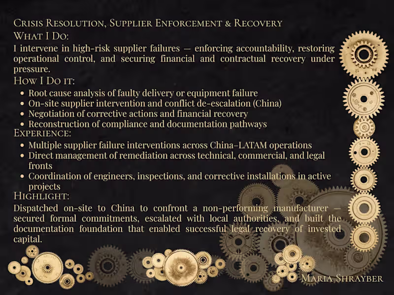 Cover image for Supplier failure is not an