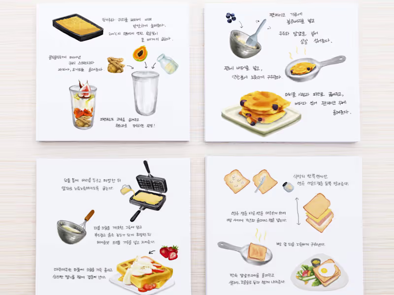 Cover image for Digital hand drawn realistic food illustrations