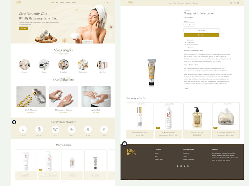 Cover image for Blissbyme Beauty Care | Shopify Website