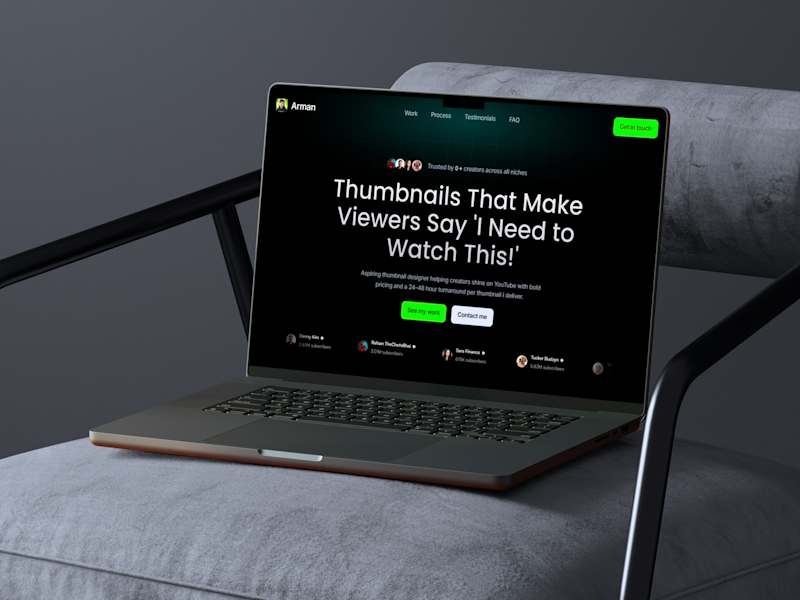 Cover image for Framer Website for Thumbnail Designer