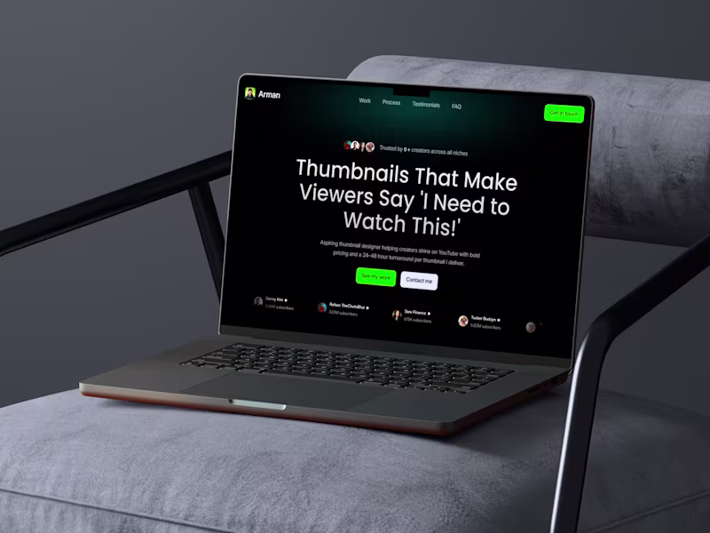 Cover image for Framer Website for Thumbnail Designer