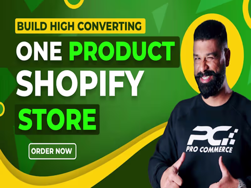 Cover image for One product shopify dropshipping store