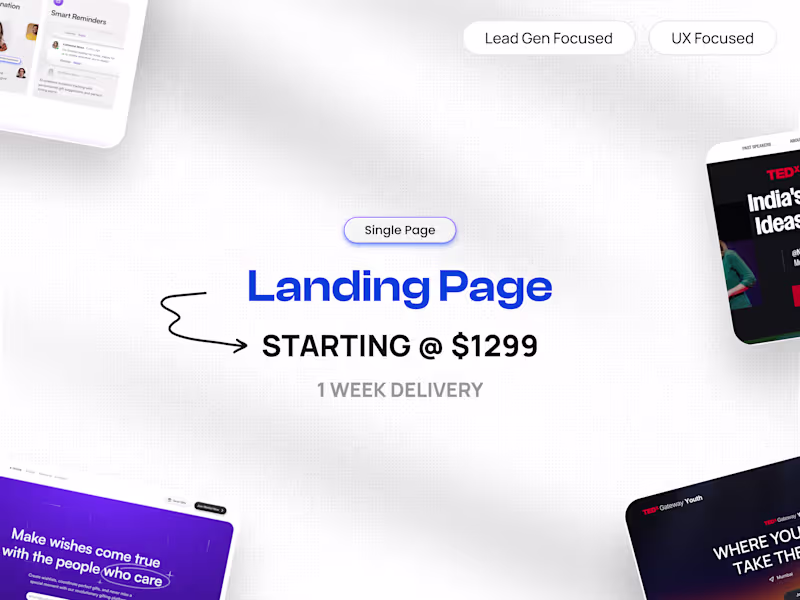 Cover image for  Landing Page Design and Webflow Development