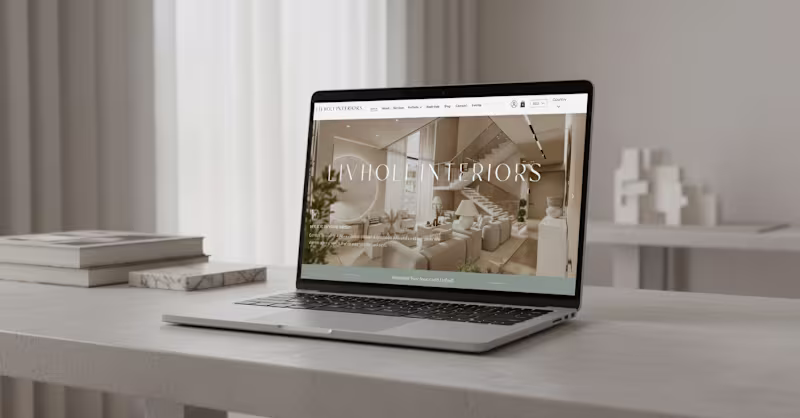 Cover image for LivHoli Interiors | Landing Page for UAE Interior Design Company