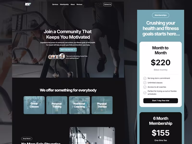Cover image for NV Fitness - Framer Landing Page