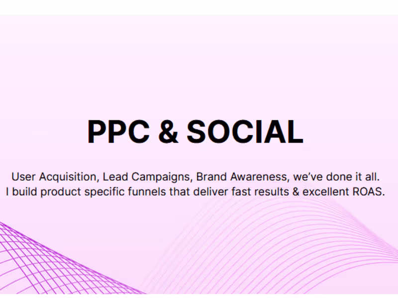 Cover image for PPC & SMM for SaaS & Startups