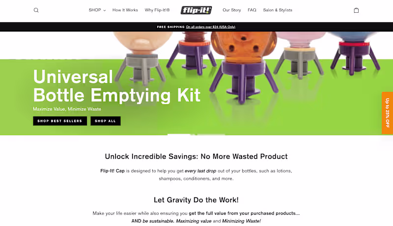 Cover image for E-Commerce Site Design: Flip-It!® Cap