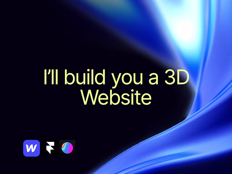 Cover image for I create engaging 3D Webflow websites with a cinematic approach