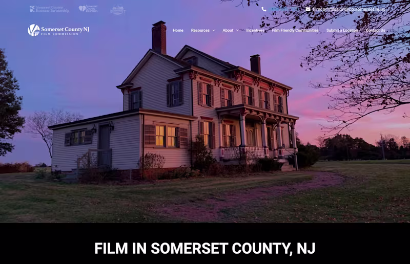 Cover image for Website & Brand Launch - Somerset County Film Commission 