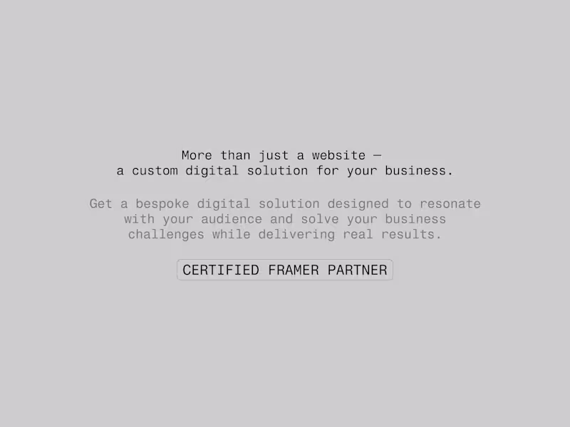 Cover image for Framer Multipage Website