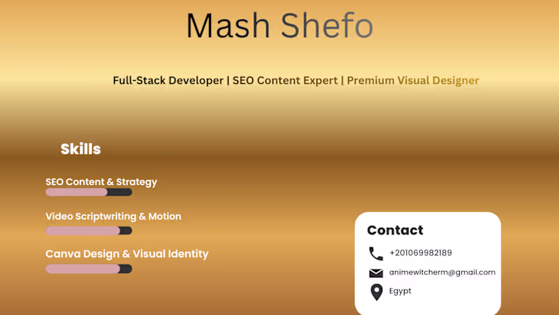 Cover image for Professional Brand Identity & Digital Portfolio