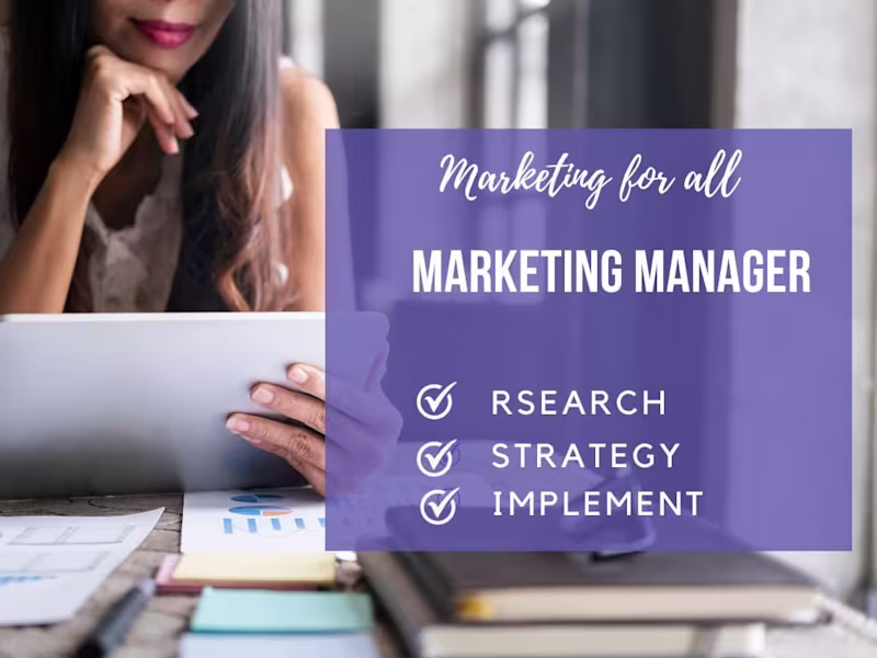 Cover image for I will be your remote marketing manager