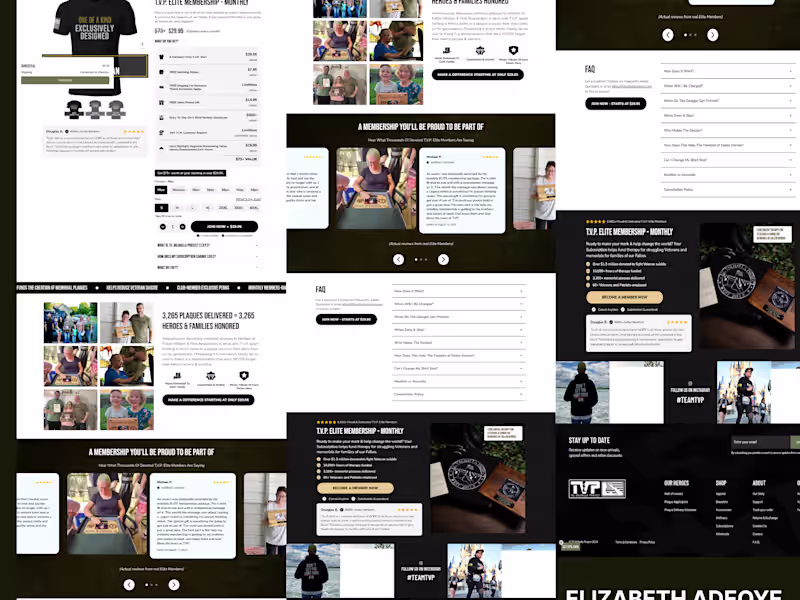 Cover image for Product Page Build For T.V.P. Elite 