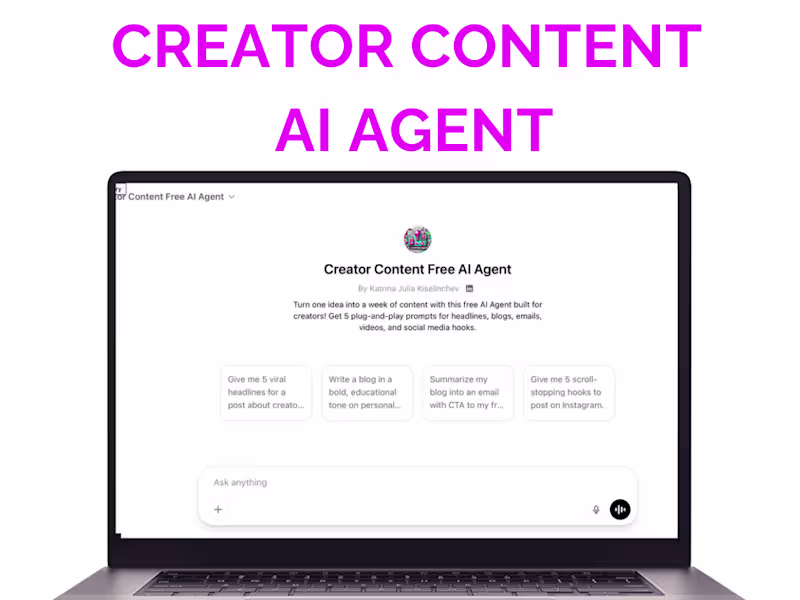 Cover image for Creator Content AI Agent