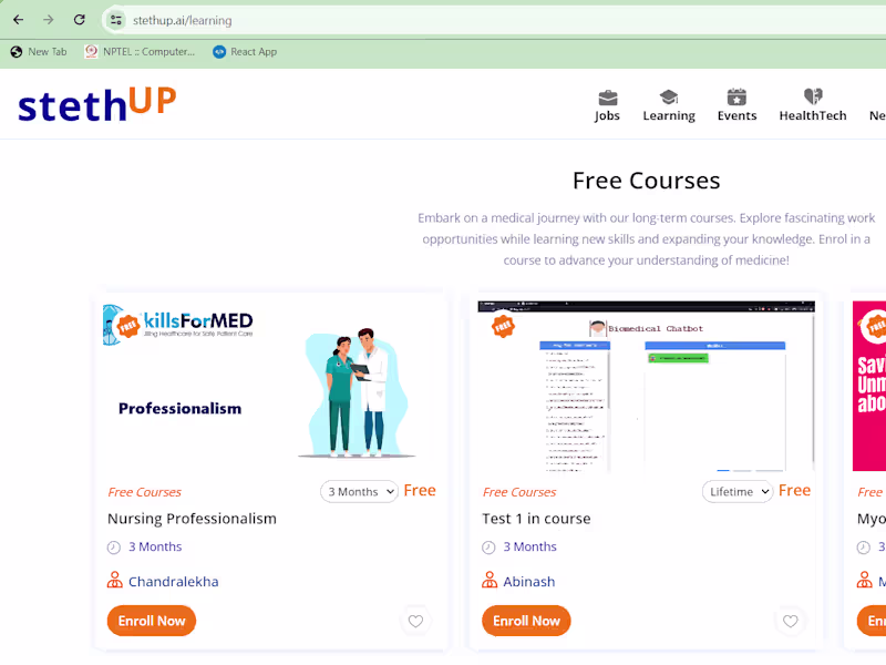 Cover image for Stethup (Hospital management)