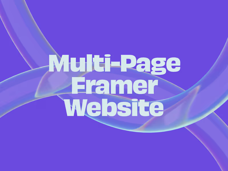 Cover image for Multi-Page Framer Website