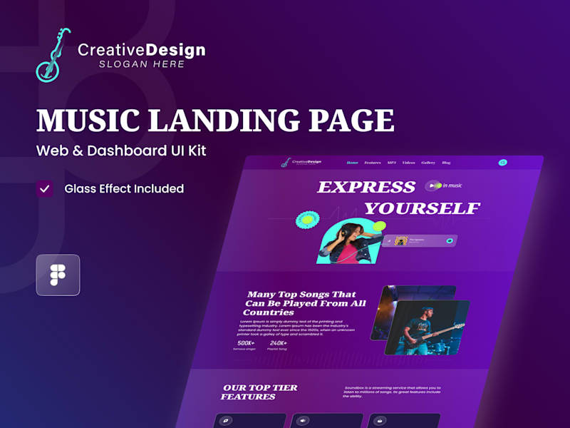 Cover image for 
Music Landing Page