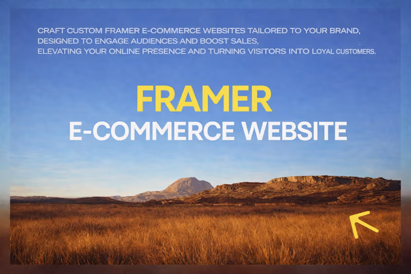 Cover image for Framer E-commerce Website