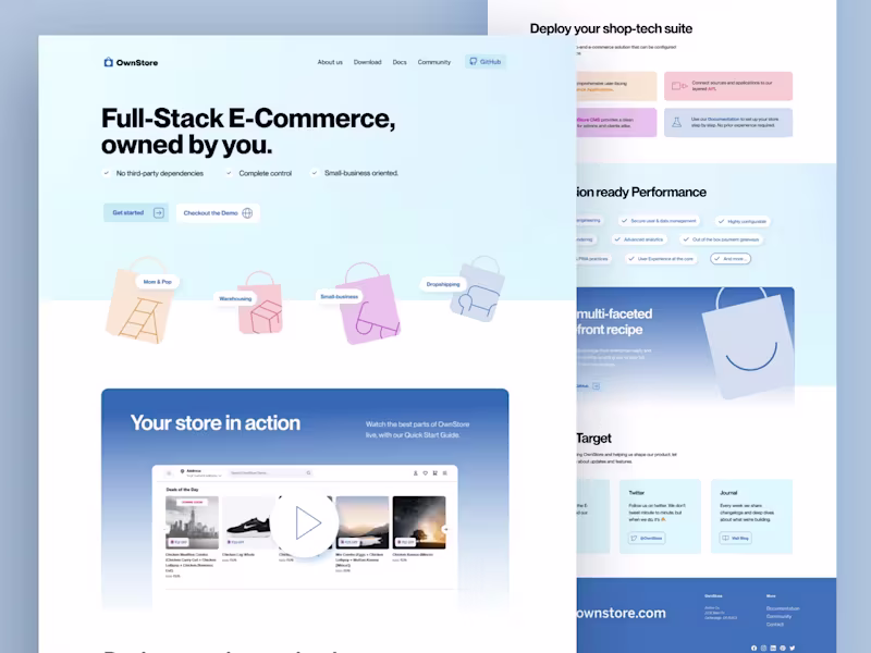Cover image for OwnStore - Ecommerce Landing Page