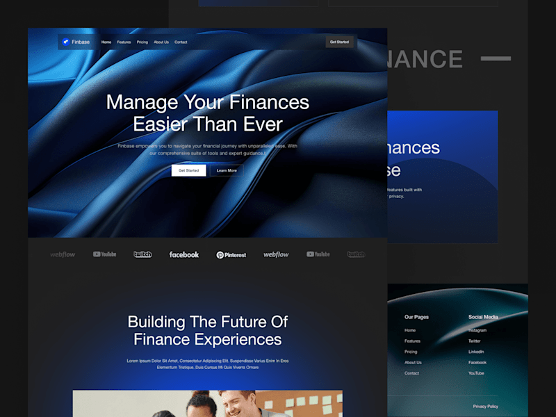 Cover image for Finbase Finance Landing Page Design