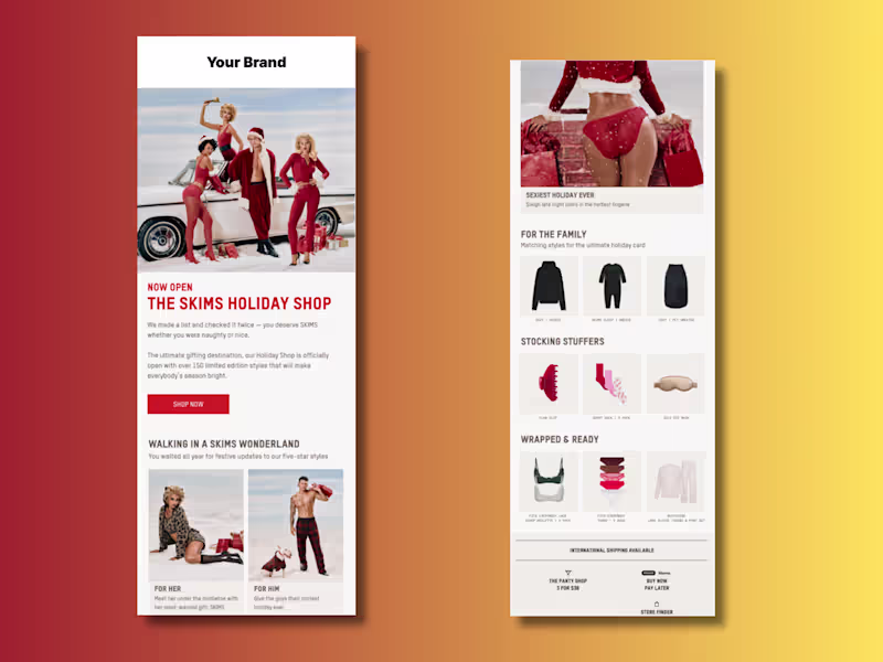 Cover image for ​​​​​​​Holiday Fashion Email design
