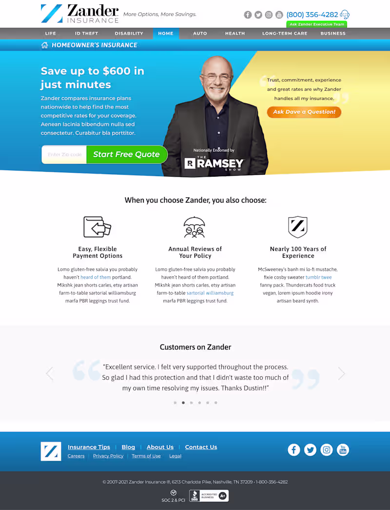 Cover image for UI/UX Designer/ Visual Designer, Zander Insurance
