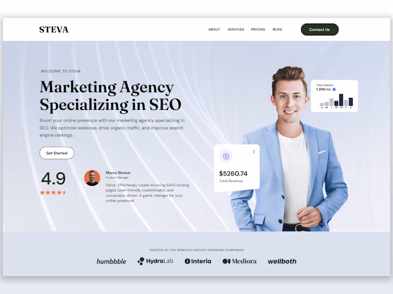 Cover image for Steva Agency - Framer Website Design