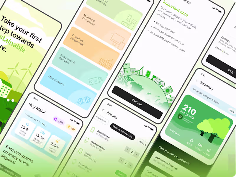 Cover image for Mobile app to recycle & dispose waste