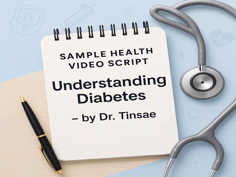 Cover image for  Understanding Diabetes – Sample Health Script by Dr. Tinsae
