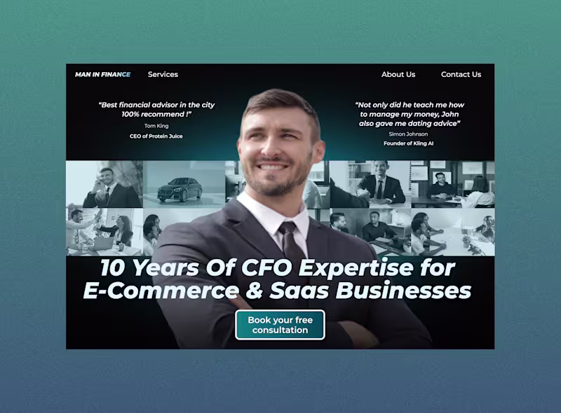 Cover image for Men in Finance Website | Framer Web Design & Development