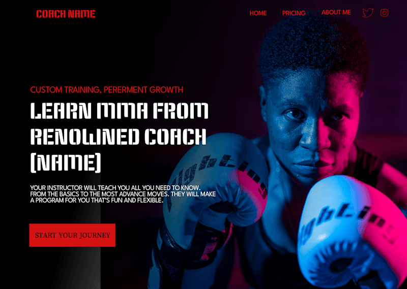 Cover image for Piece made for portfolio | Landing page for personal trainer