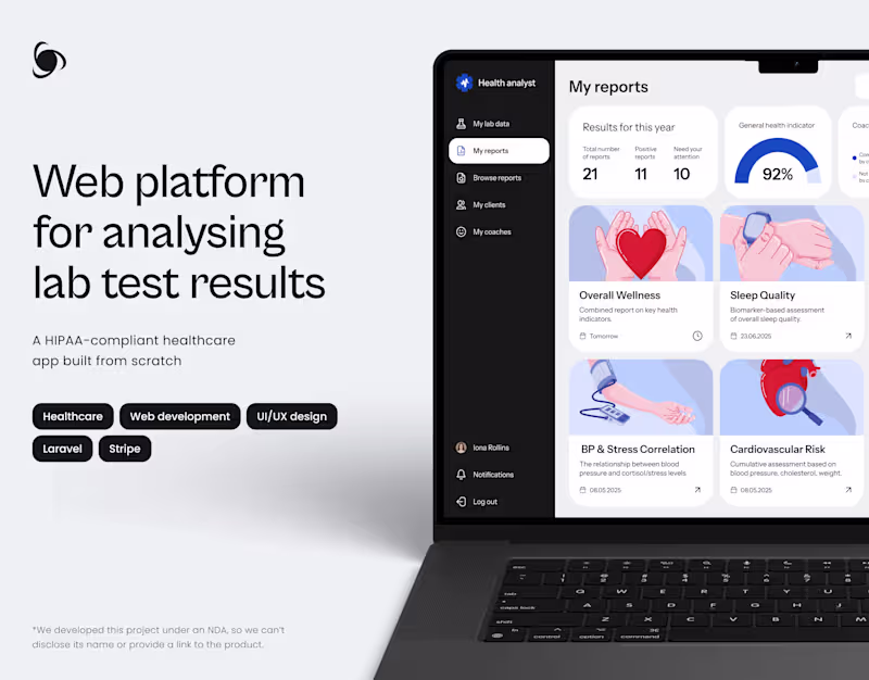 Cover image for Healthcare App: Lab Test Analysis Platform | Ronas IT