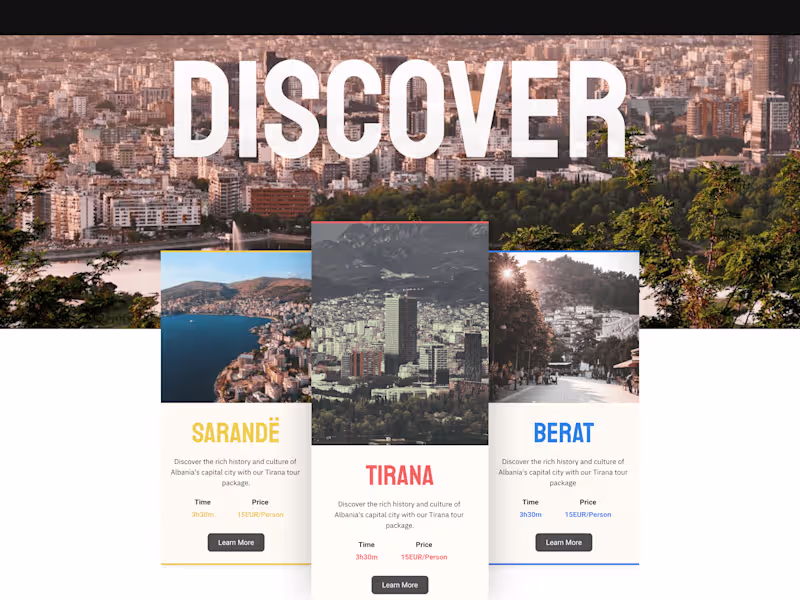 Cover image for Personal Tour Guide Website