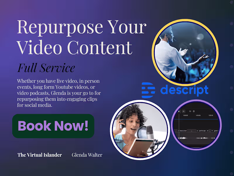 Cover image for Content Repurposing Of Live Video Using Descript