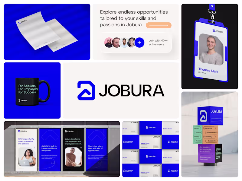 Cover image for JOBURA - Branding for Job Hiring Platform
