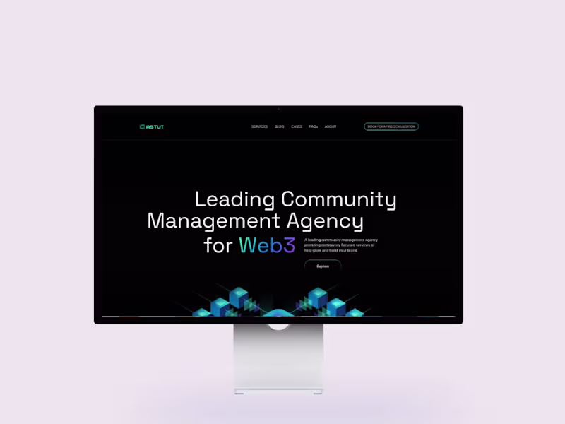 Cover image for Astut: Web3 Saas Website