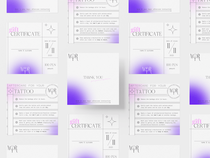Cover image for brand identity & web design | noir | tattoo studio